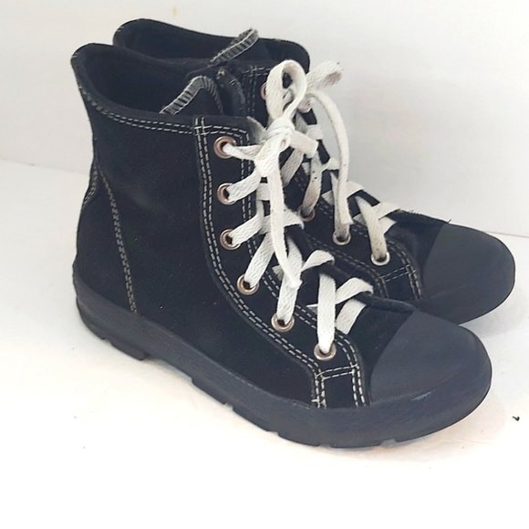 CONVERSE ALL STAR | Boys Junior High Top Sneakers Black Size 3 - Picture 1 of 8